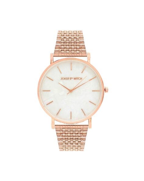 Shop Joker & Witch Black Dial Rose gold Watch Women Online