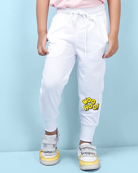 Buy White Track Pants for Boys by Nusyl Online