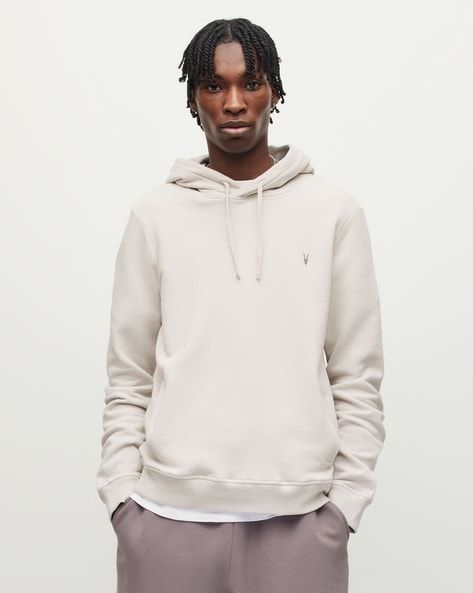 Slim fit grey hoodie sale