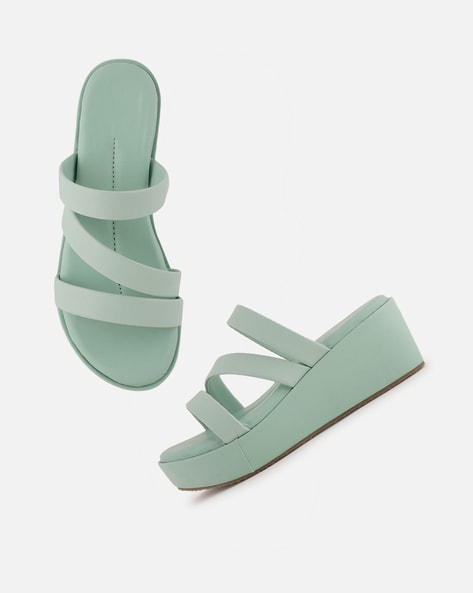 Mint green best sale platform sandals