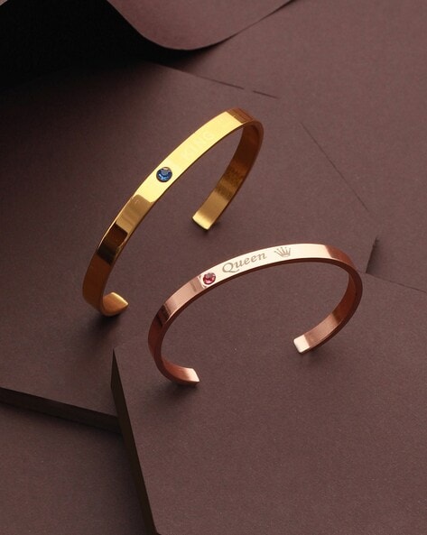 Gold Customized Couples Bracelets Wholesale Jewelry Supplier-iangel.vn