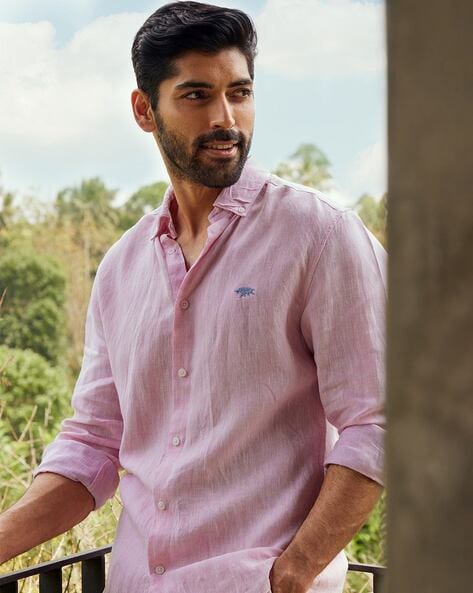 Pink shop collared shirt