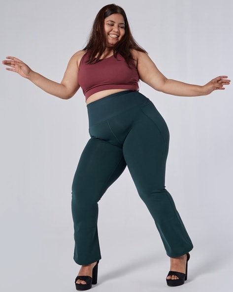 Buy Green Trousers & Pants for Women by BLISSCLUB Online