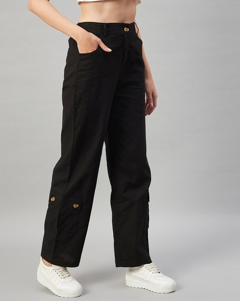 Long extreme baggy jeans in crinkle black denim | Saint Laurent | YSL.com