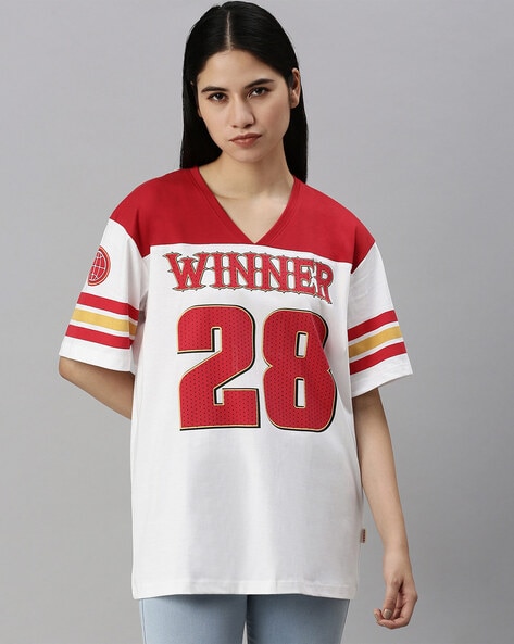 Oversized printed T-shirt - White/NFL - Ladies