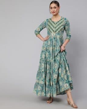 glam roots Sanganeri Block-Print Anarkali Kurta-picture-15