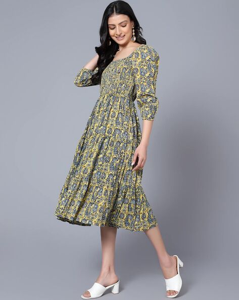 Boat neck fit hot sale and flare dress