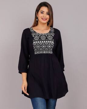 jyoti Embroidered Rayon Tunic-picture-26