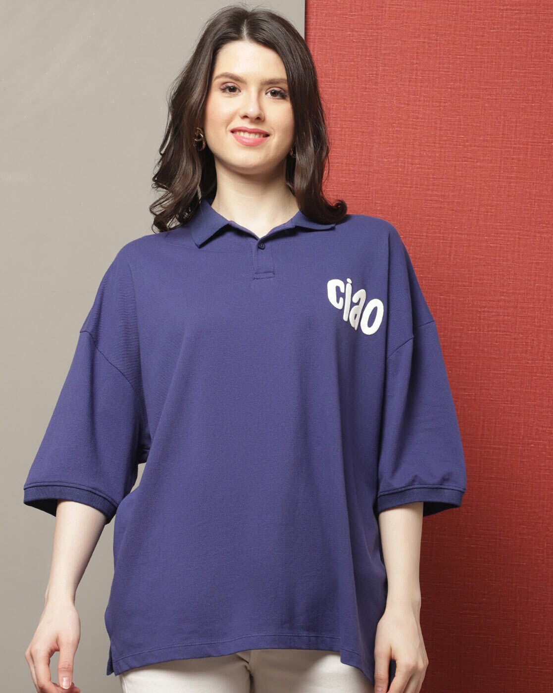 Oversized polo sales shirt womens