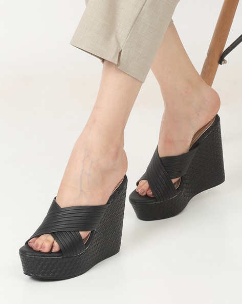 Buy Black Heeled Sandals for Women by Flat n Heels Online Ajio