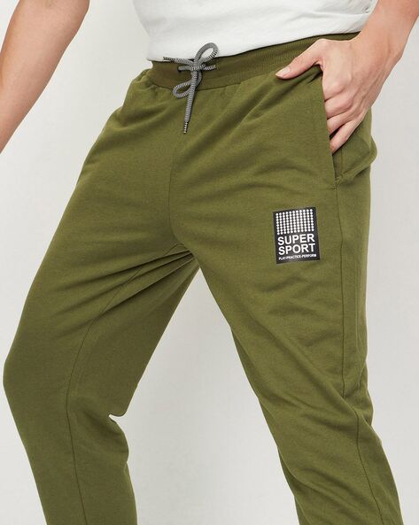 Solid Straight Fit Jogger Pants