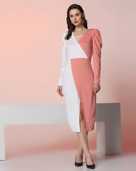 Buy White Peach Dresses for Women by SELVIA Online Ajio