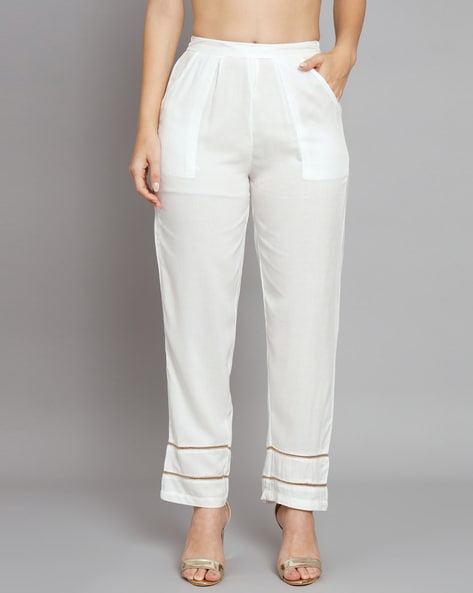 Brilliant White Women's Stretch Business Casual High Waisted Work Offi –  Lookbook Store