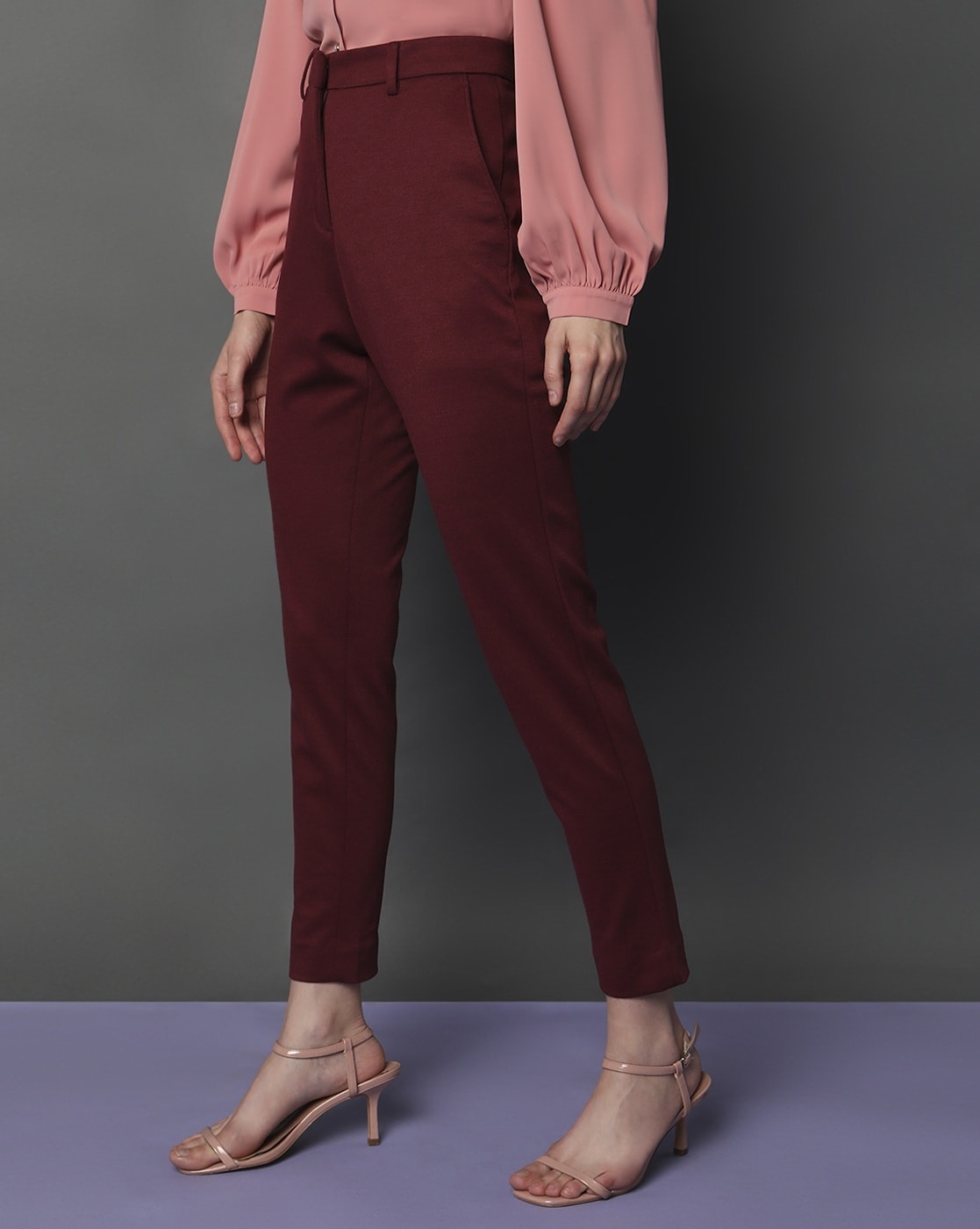 lalu creation Relaxed Women Maroon Trousers - Buy lalu creation Relaxed Women  Maroon Trousers Online at Best Prices in India | Flipkart.com