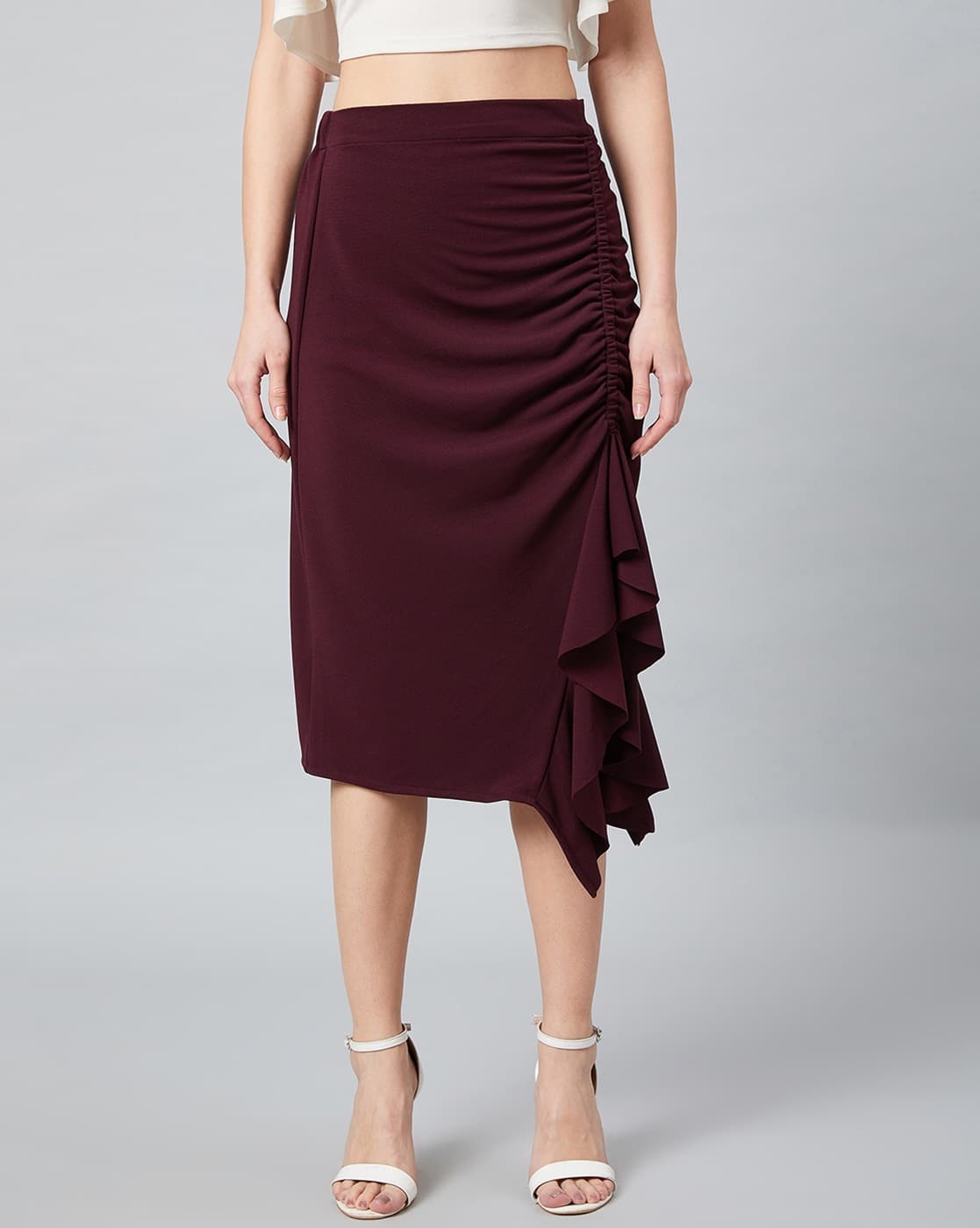 Discover 82+ burgundy a line skirt best nhadathoangha.vn