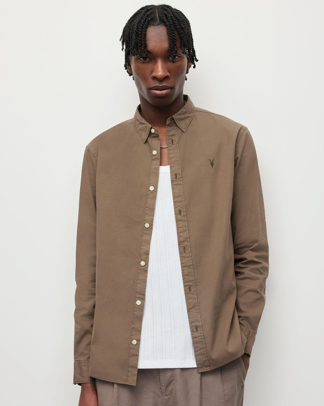 Buy ALL SAINTS Hawthorne Cotton Slim Fit Shirt Online | Ajio.com