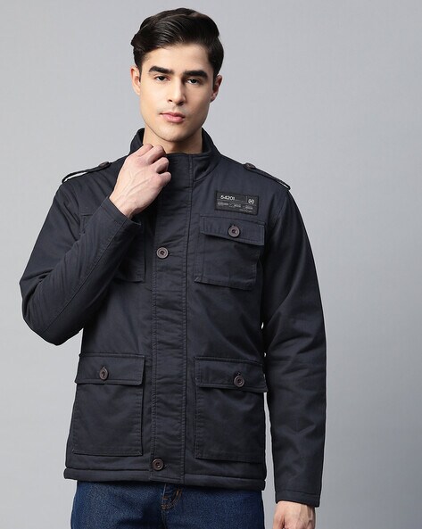 Buy Woodland Grey Full Sleeves Solid Jacket for Men Online @ Tata CLiQ