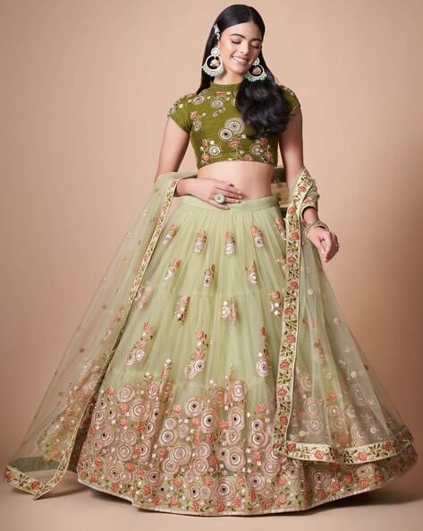 Turquoise color heavy designer lehenga for engagement and wedding –  Joshindia