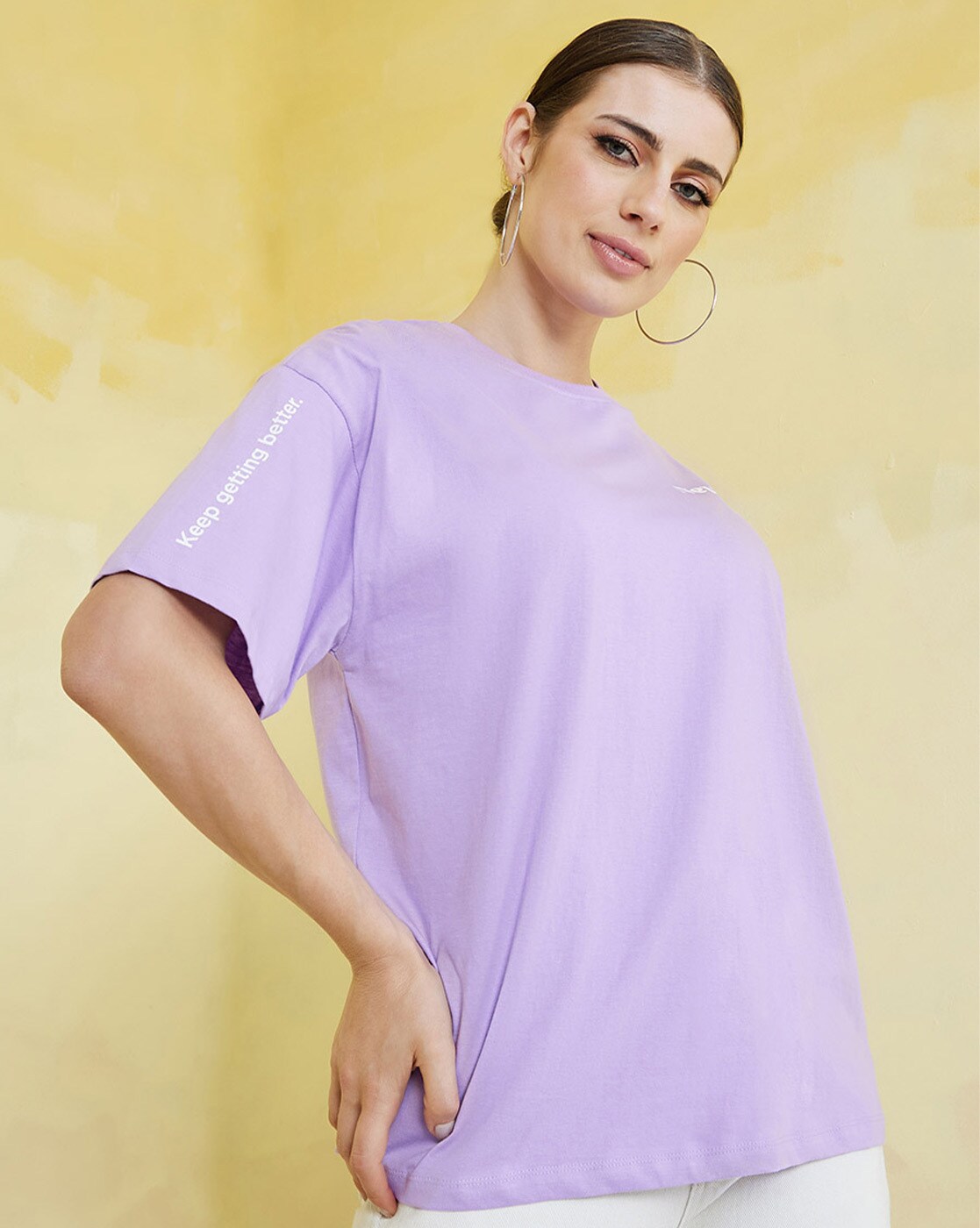 Buy Purple Tshirts for Women by Styli Online