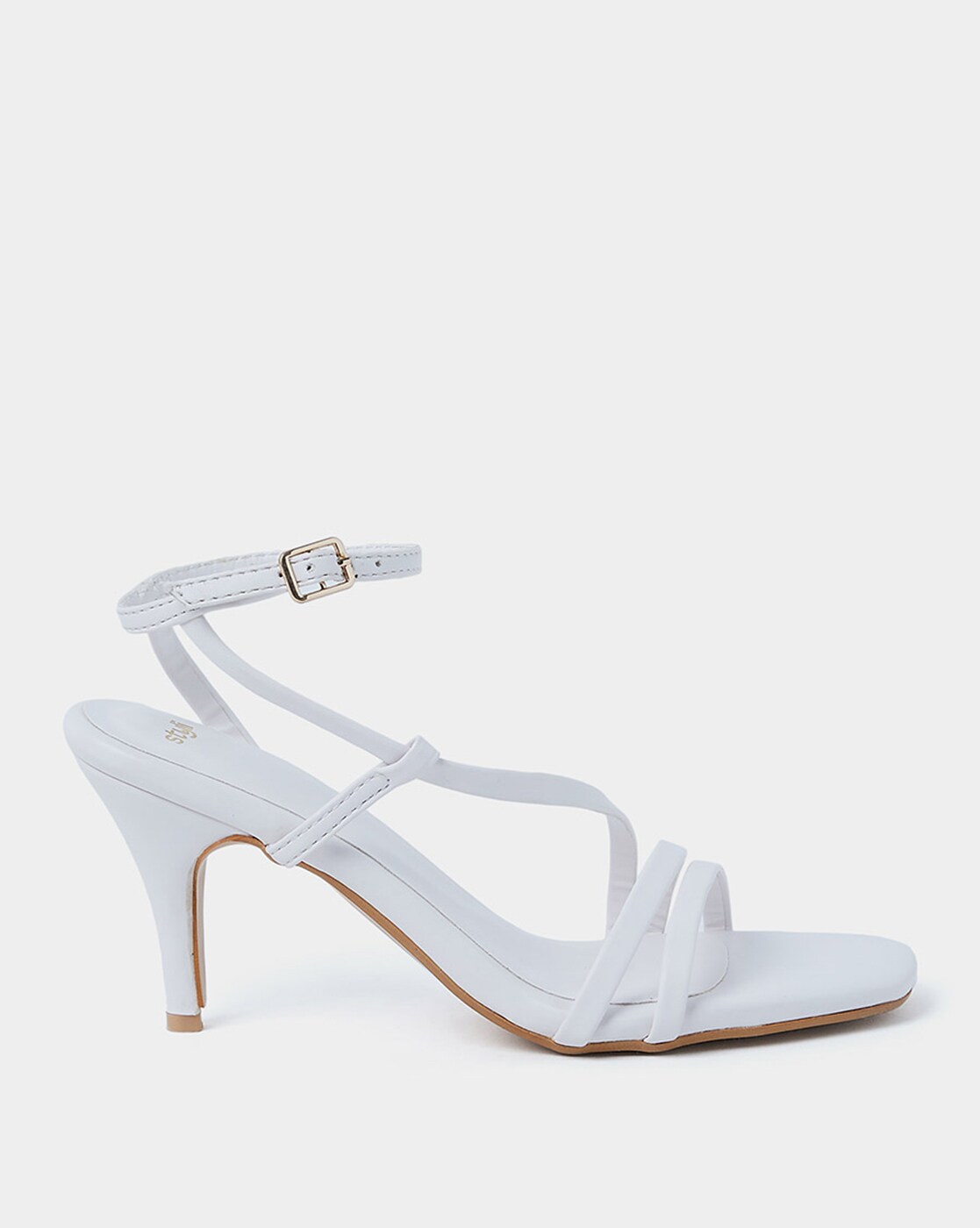 White strappy best sale low heel sandals