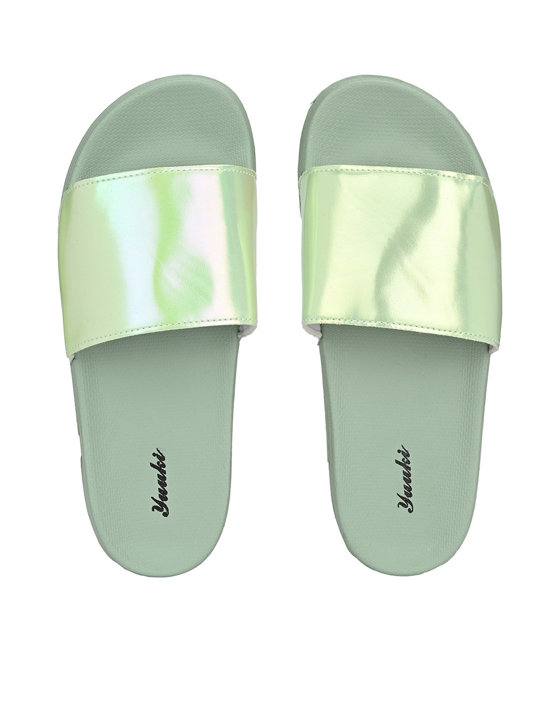 Buy Green Flip Flop Slippers for Women by Yuuki Online Ajio