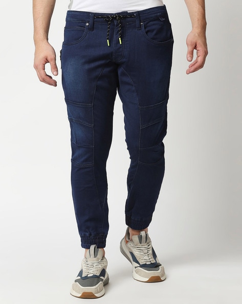 Mens cuffed cheap jogger jeans