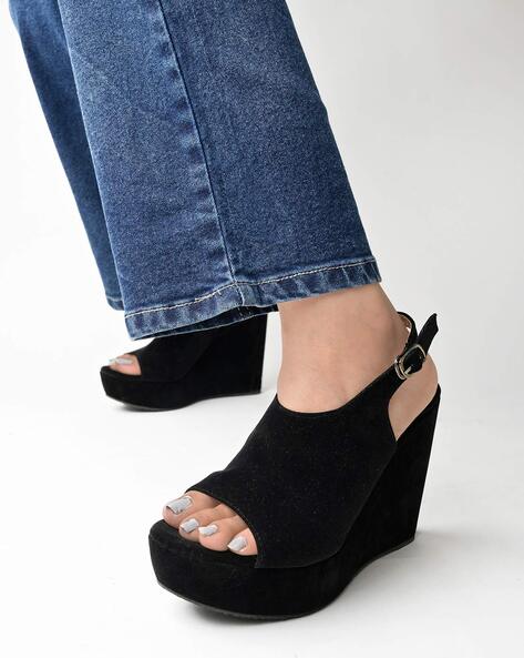 Open Toe Wedges with Ankle Straps