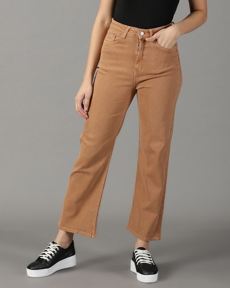 Buy Brown Jeans & Jeggings Women by SHOWOFF Online | Ajio.com