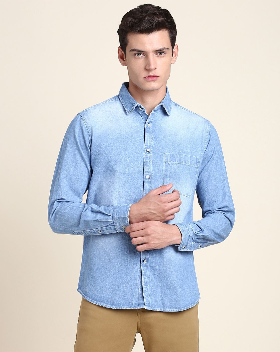 Buy Blue Shirts for Men by DENNISLINGO PREMIUM ATTIRE Online