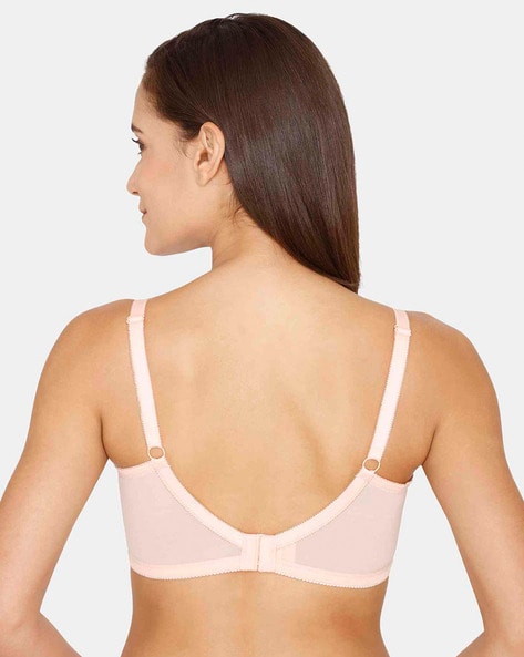 Zivame True Curv Double Layered Non Wired Full Coverage Super Support Bra -  Pink