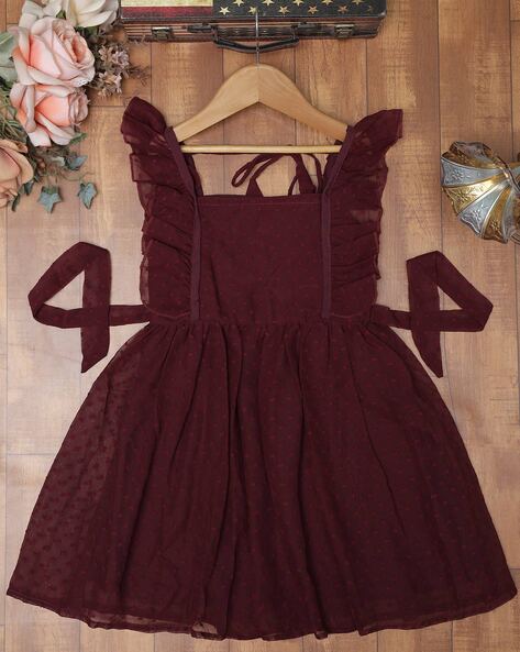 Buy Burgundy Dresses for Women by Tior Online