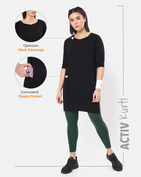 Buy Jaipur Kurti Black Regular Fit Leggings for Women Online @ Tata CLiQ