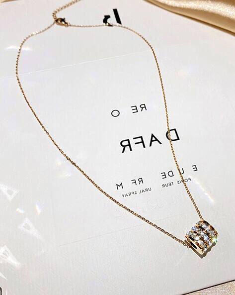 Jewels galaxy Gold-Plated Cylindrical Pendant