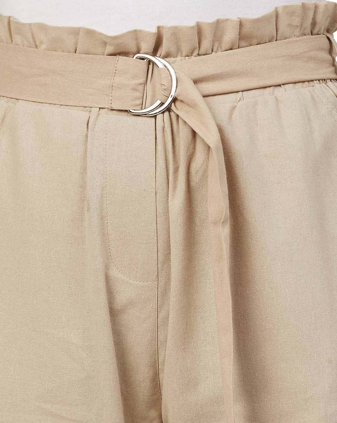 Buy Beige Trousers & Pants for Women by ORCHID BLUES Online