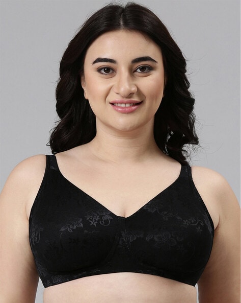 Buy ENAMOR Black Womens Lace-accented Padded Bra