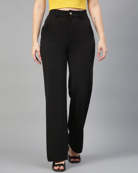 High-waist Dress Pants - Black - Ladies