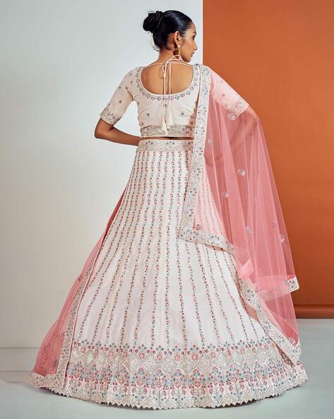 Amazon.com: Designer Bridal Wear Heavy Net Chine Sequence Work Indian  Lehenga Choli Lehenga Choli For Women (Stitch) : Clothing, Shoes & Jewelry