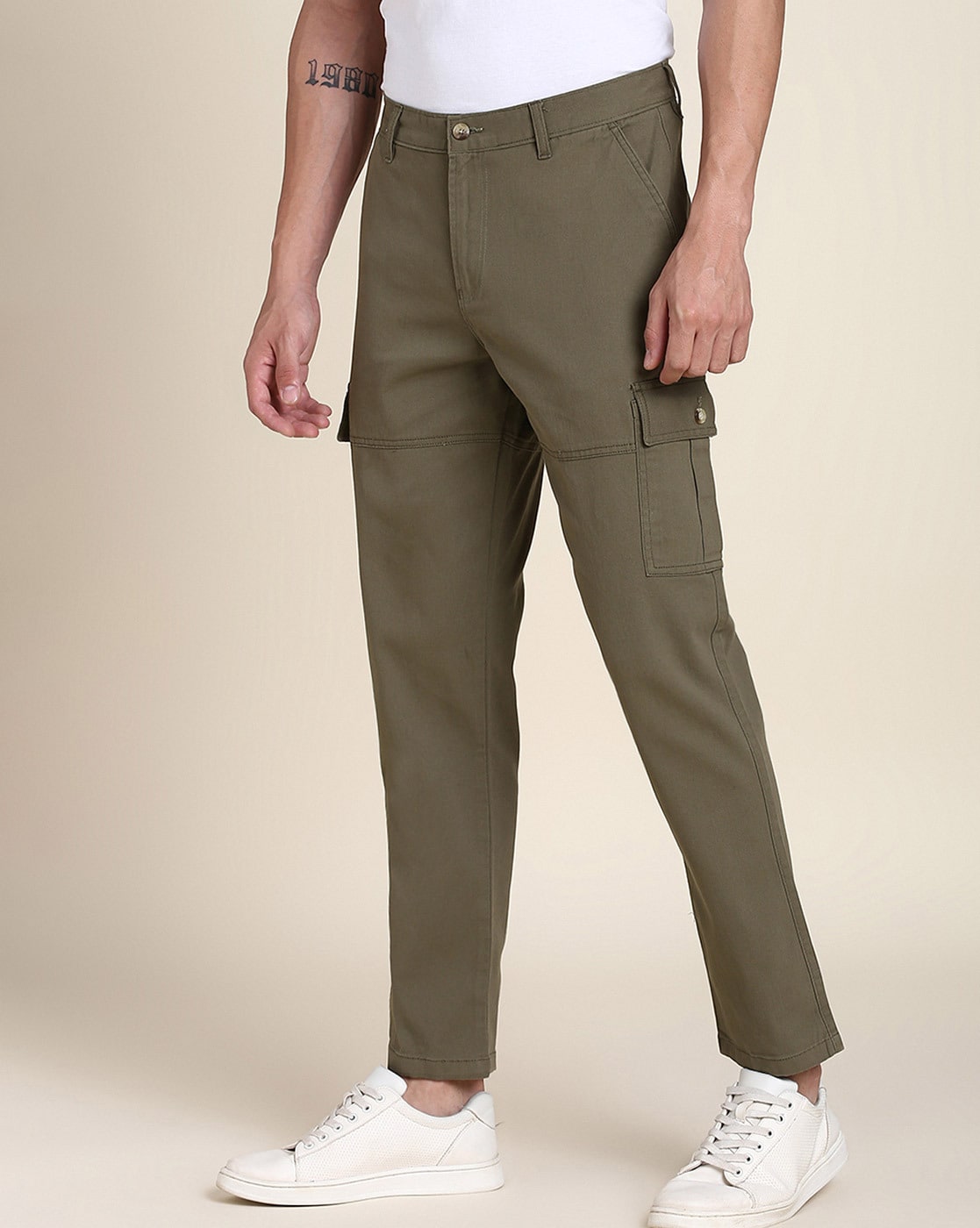 Off White Slim Fit Cargo Trousers | New Look