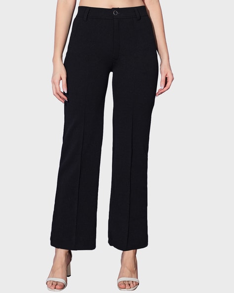 Buy Black Trousers & Pants for Women by WUXI Online