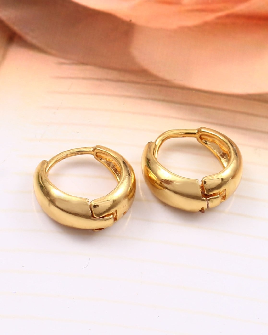 18KT Gold Plated August Hoop Earrings – Atulya Jewellers