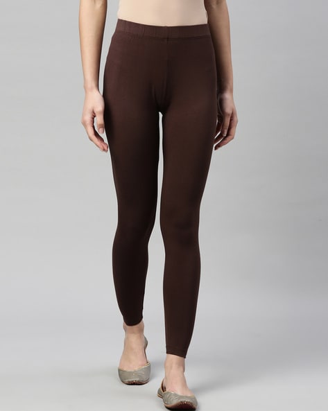 Lyra Brown Ankle Length Legging for Women-LYRAA26