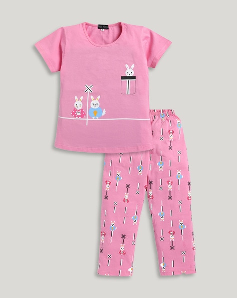 Cartoon Print Nightwear Set