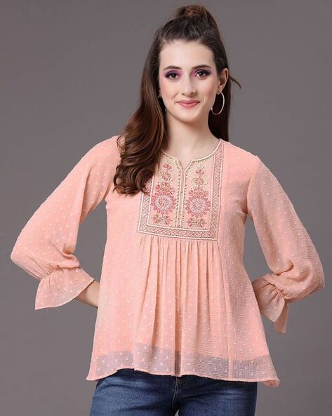 Floral Embroidered Tunic