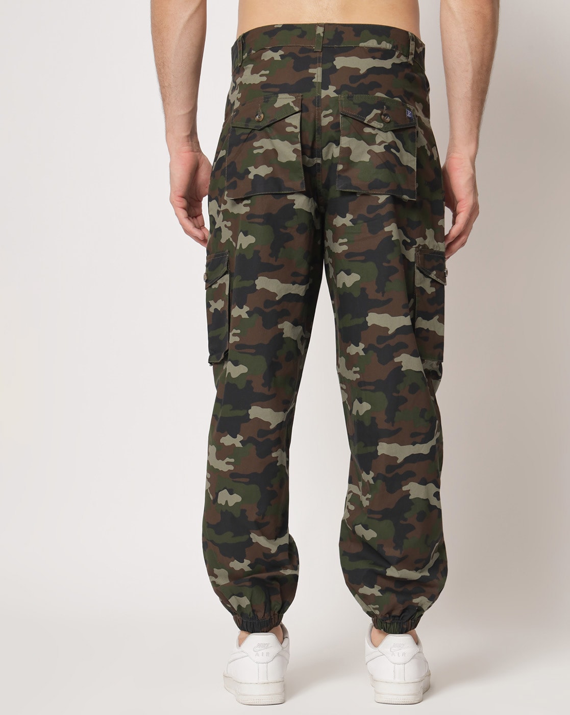 Buy Wear Your Mind Men Beige Camouflage Print Slim Cargo Trousers  Trousers  for Men 1741248  Myntra
