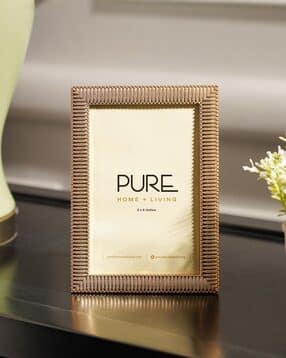 pure home and living Gold-Plated Ribbed Metal Photo Frame-picture-13