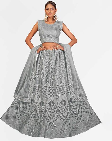 Page 5 | Latest and Designer Grey Color Lehenga Choli Online Shopping