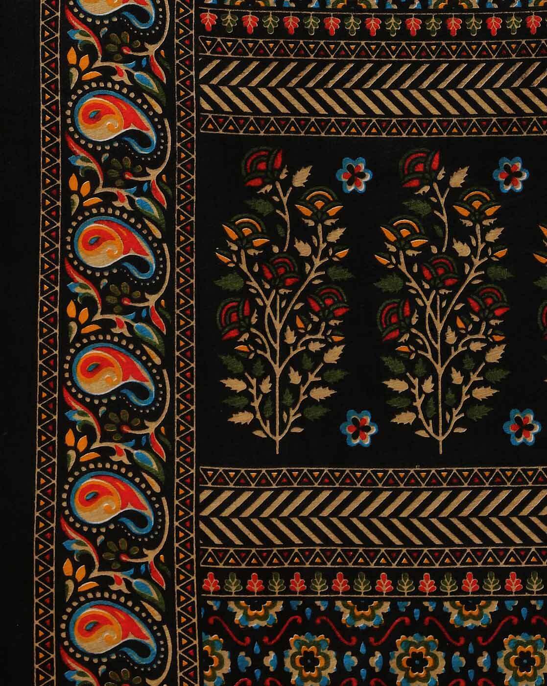 Tree Of Life Rogan Painting crw009 | Bhujodi Saree