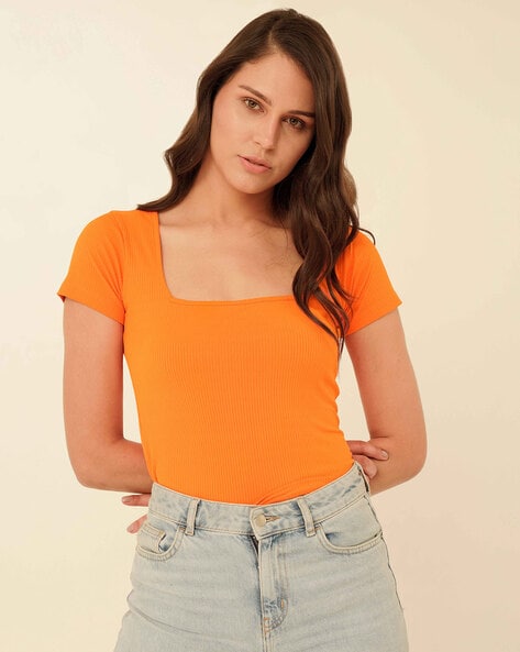 Buy Orange Tops for Women by Mwb Online