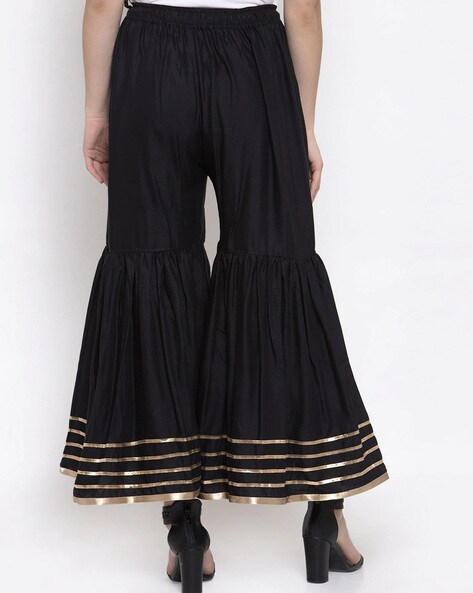 Buy Black Sharara Pants for Women Online in India  Indya
