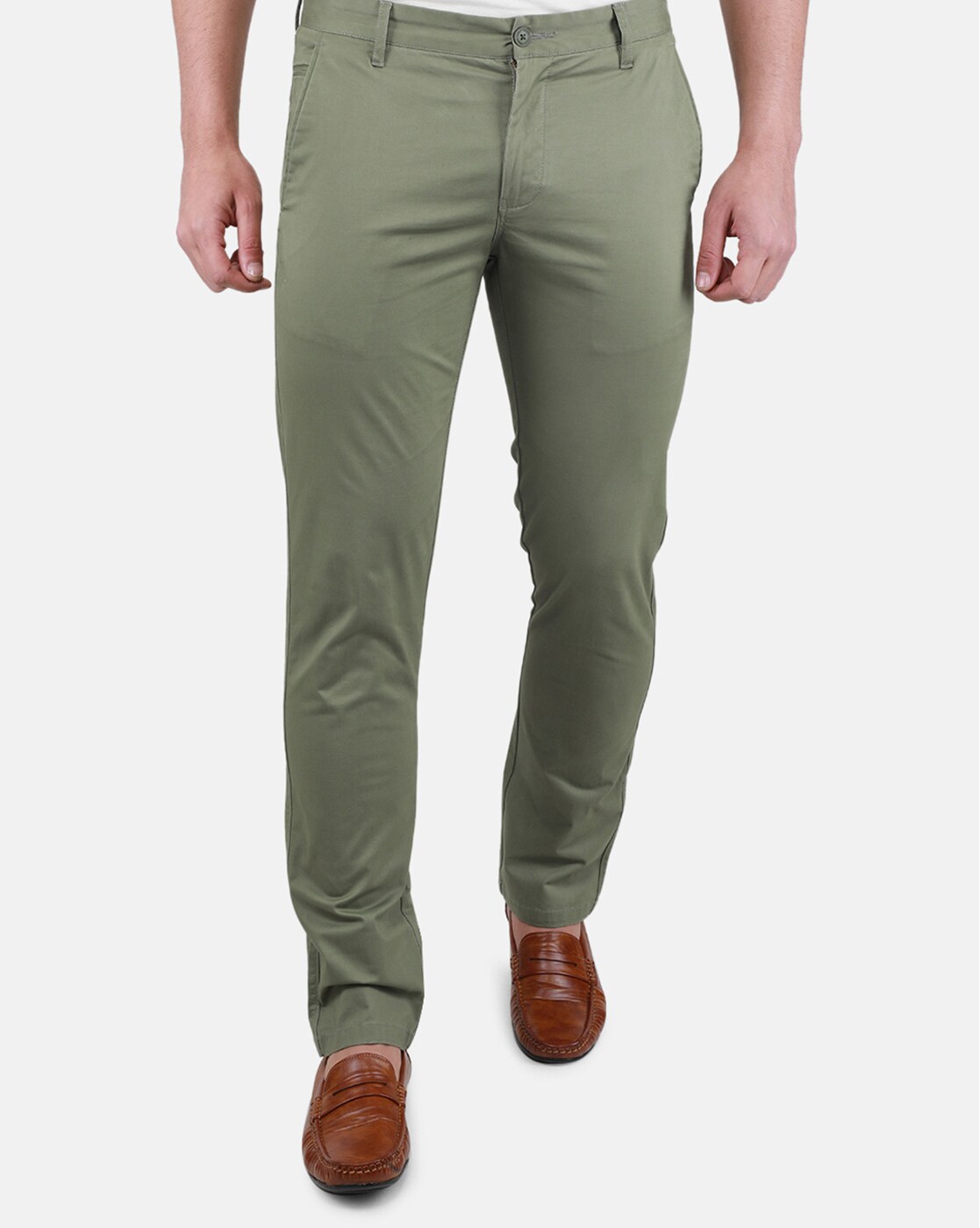 Buy Monte Carlo Men's Regular Fit Cotton Trousers  (2220861239CF-2-32_Green_M) at Amazon.in